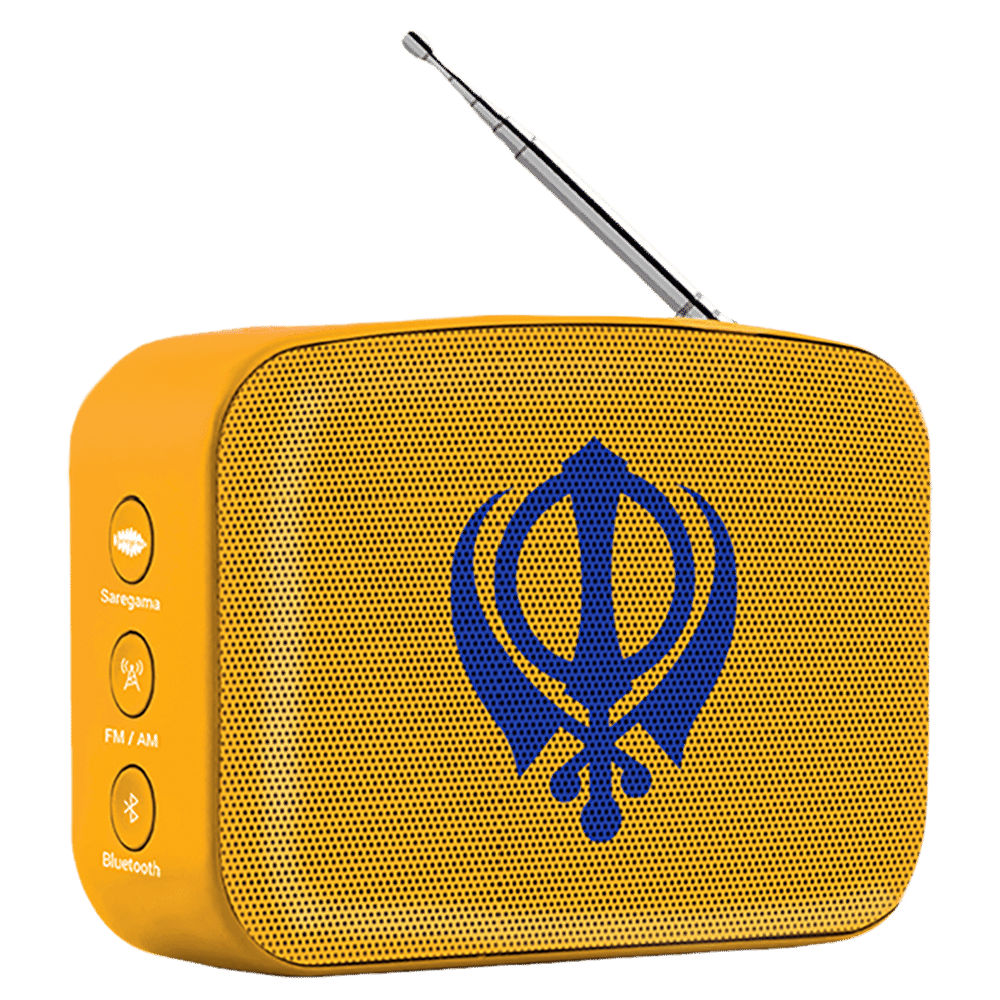 SAREGAMA Carvaan Mini 5W Portable Bluetooth Speaker (4 Hours Playtime, Stereo Channel, Saffron Orange)