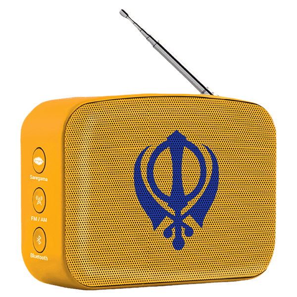 SAREGAMA Carvaan Mini 5W Portable Bluetooth Speaker (4 Hours Playtime, Stereo Channel, Saffron Orange)_1