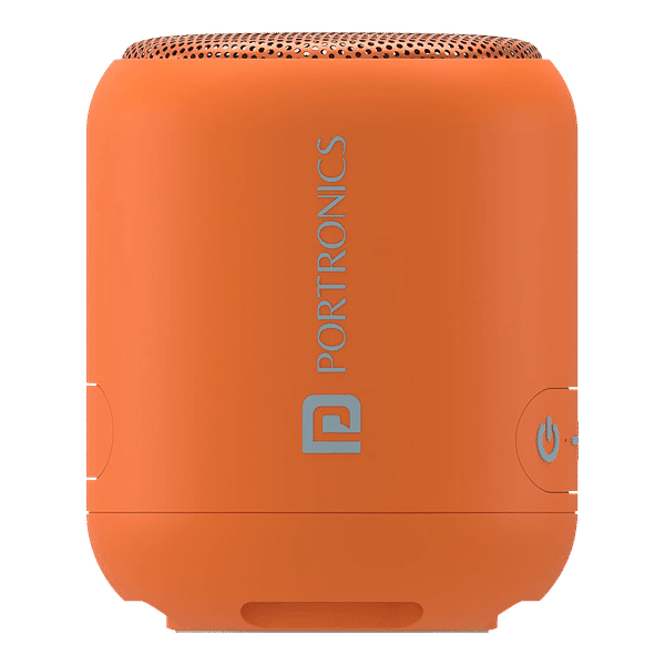 PORTRONICS Sound Drum 1 10W Portable Bluetooth Speaker (10 Hours Playtime, 5.1 Channel, Orange)_1