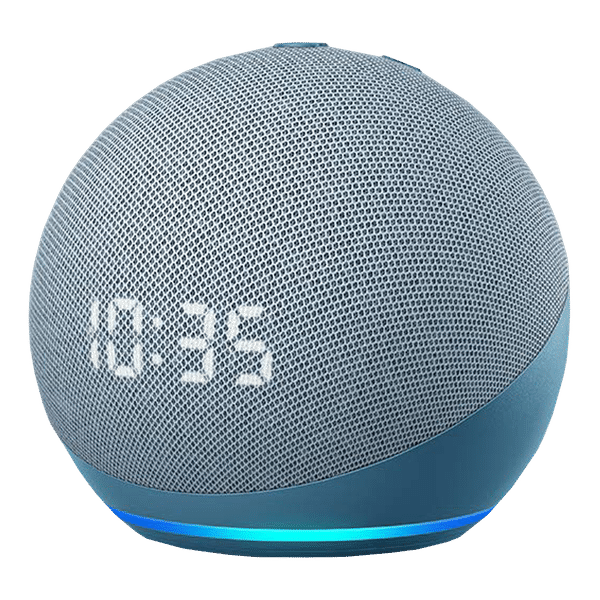 amazon Echo Dot (4th Gen) with Built-in Alexa Smart Wi-Fi Speaker (LED Display with Clock, Blue)_1