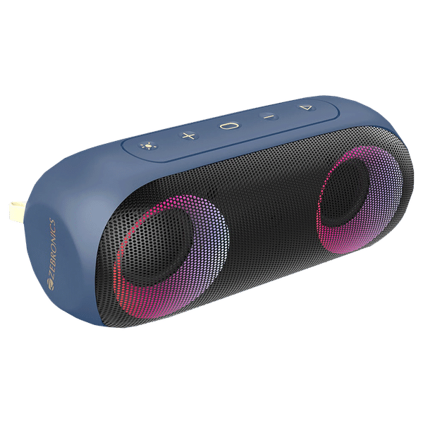 ZEBRONICS Zeb-Music Bomb X 20W Portable Bluetooth Speaker (IPX7 Waterproof, 20 Hours Playtime, Blue)_1