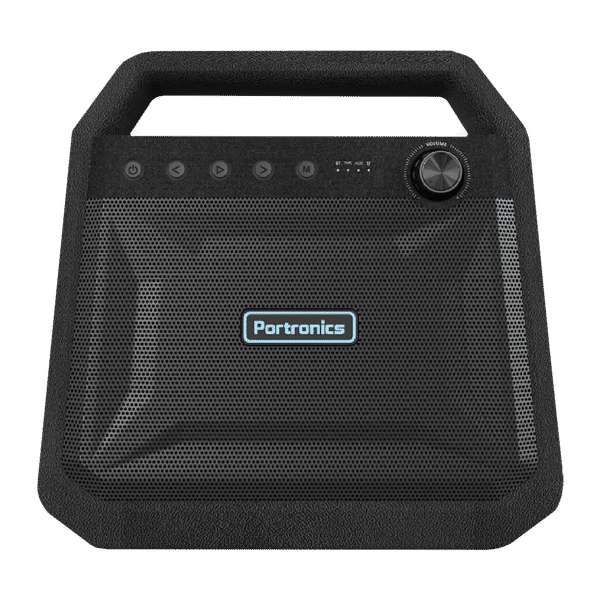PORTRONICS Roar 24W Portable Bluetooth Speaker (Splash Resistant, Black)_1