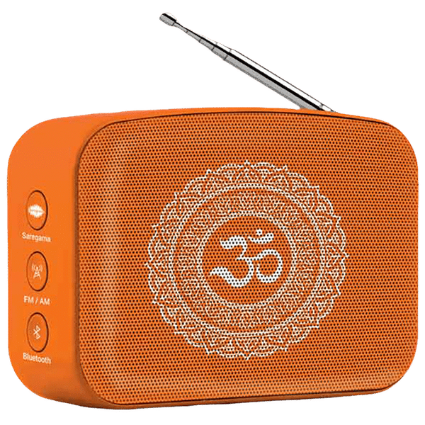 SAREGAMA Carvaan Mini 5W Portable Bluetooth Speaker (4 Hours Playtime, Stereo Channel, Orange)_1