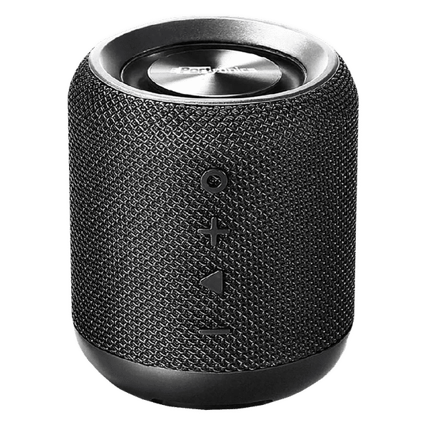 PORTRONICS SoundDrum 10W Portable Bluetooth Speaker (Water Resistant, 7 Hours Playtime, Stereo Channel, Black)_1