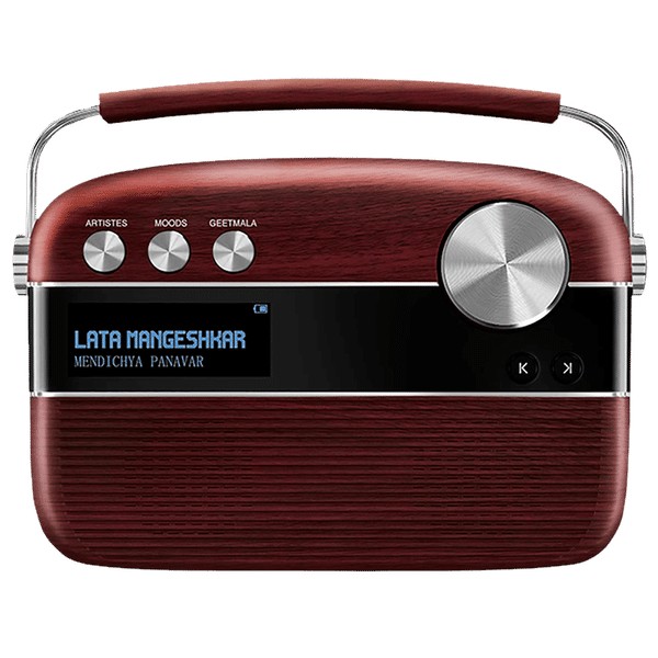 SAREGAMA Carvaan Marathi 6W Portable Bluetooth Speaker (5 Hours Playtime, Stereo Channel, Red)_1