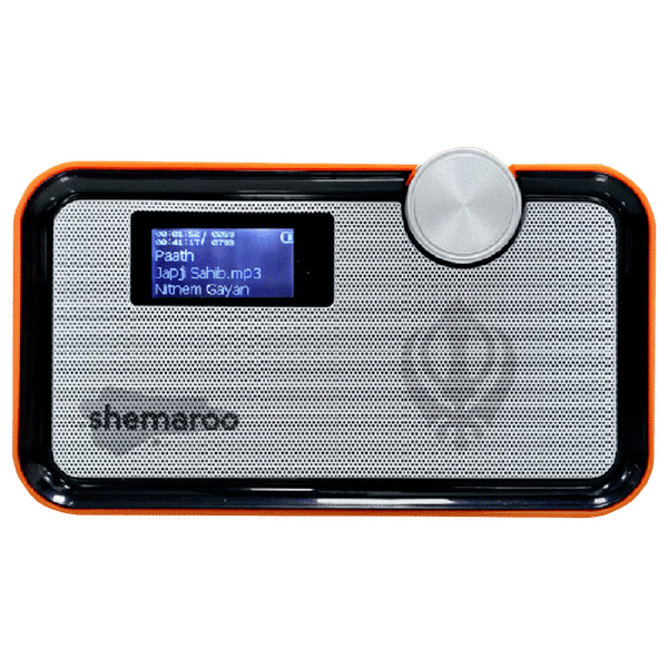 shemaroo Amrit Bani 5W Portable Bluetooth Speaker (LED Display, 5.0 Channel, Saffron)_1