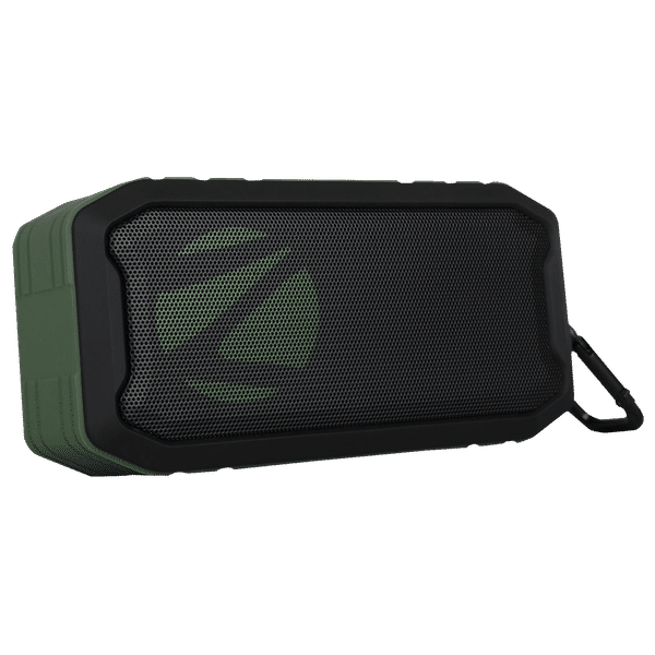 ZEBRONICS Zeb-Tough 8W Portable Bluetooth Speaker (IP67 Water Resistant, Built-in FM Radio, Stereo Channel, Black)_1