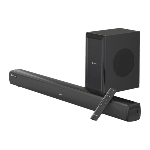 PORTRONICS Pure Sound 102 160W Bluetooth Soundbar with Remote (Surround Sound, 2.1 Channel, Black)_1