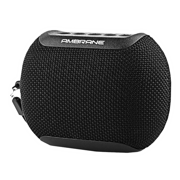 ambrane 5W Portable Bluetooth Speaker (IPX6 Water Resistant, TWS Technology, Stereo Channel, Black)_1