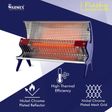 WARMEX Flashy 1000 Watts Ceramic Radiant Room Heater (Nickel Chrome Plated Reflector, Blue)_2