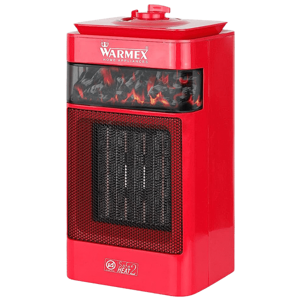 WARMEX Bonfire Plus 1500 Watts PTC Ceramic Fan Room Heater (Tip Over Safety Switch, Red)_1