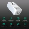 Portronics Adapto III Type A 2-Port Fast Charger (Adapter Only, Short-Circuit Protection, White)_2