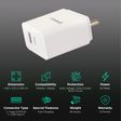 Croma 20W Type A & Type C 2-Port Fast Charger (Type C Cable, Apple Compatible, White)_2