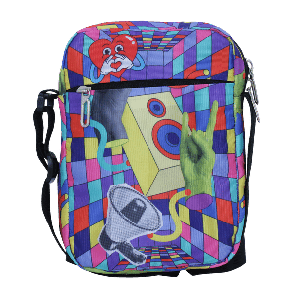Croma Sunburn Edition Cloth Sling Bag (Lightweight, CRSTSUBSLA216901, Multi Color)_1