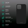 Hyphen TINT Soft Polyurethane Silicone Back Cover for Apple iPhone 12, 12 Pro (Supports Wireless Charging, Black)_2