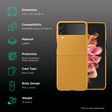 SAMSUNG Soft Leather Back Cover for SAMSUNG Galaxy Z Flip3 5G (Premium Protection, Mustard)_2