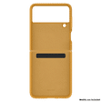 SAMSUNG Soft Leather Back Cover for SAMSUNG Galaxy Z Flip3 5G (Premium Protection, Mustard)_3