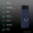 SAMSUNG Soft Silicone Back Cover for SAMSUNG Galaxy Z Flip3 5G (Slip-On Ring, Navy)_2