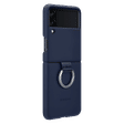 SAMSUNG Soft Silicone Back Cover for SAMSUNG Galaxy Z Flip3 5G (Slip-On Ring, Navy)_1