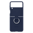 SAMSUNG Soft Silicone Back Cover for SAMSUNG Galaxy Z Flip3 5G (Slip-On Ring, Navy)_3