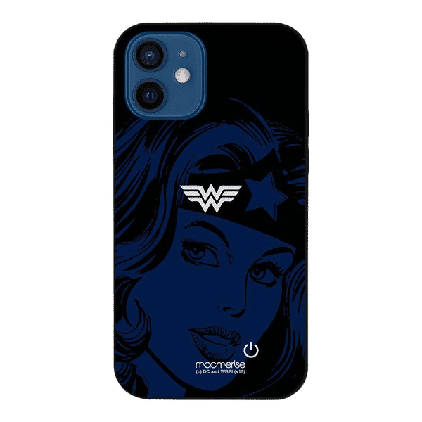 Macmerise Silhouette Wonder Woman Hard Polycarbonate Back Cover for Apple iPhone 12 Mini (Supports Wireless Charging, Multi Color)_1