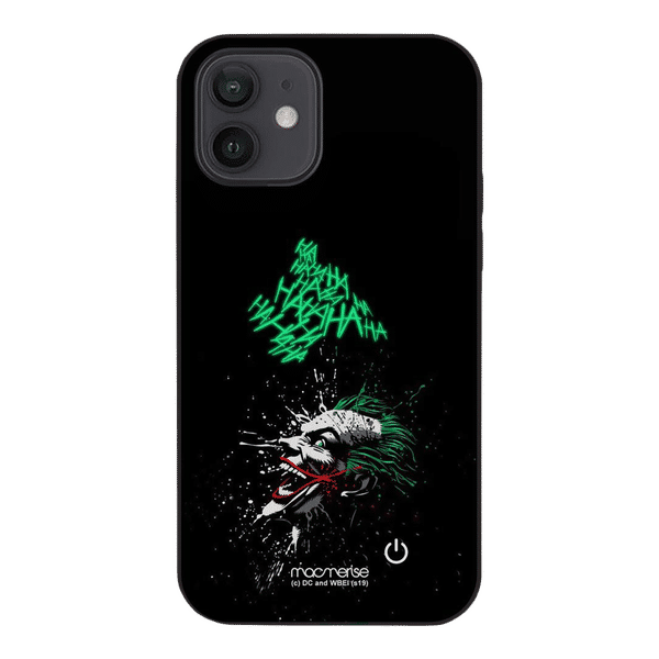 Macmerise Sinister Joker Laugh Hard Polycarbonate Back Cover for Apple iPhone 12 Pro (Supports Wireless Charging, Multi Color)_1