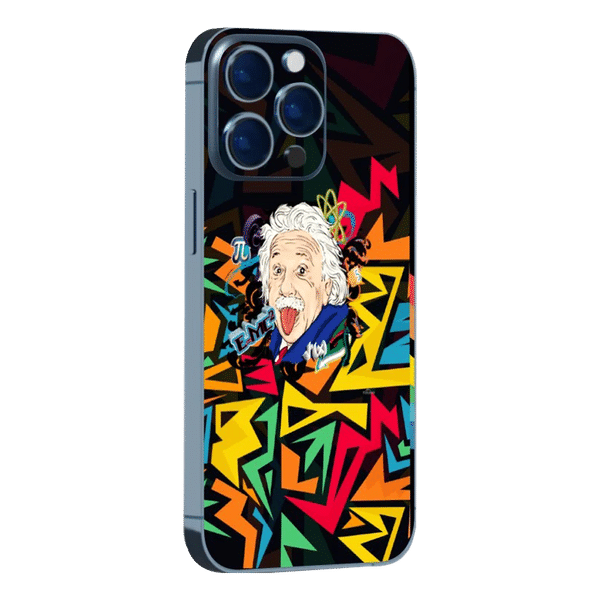 QUIX Einstein Stylish Skin Vinyl Back Cover for Apple iPhone 14 Plus (Supports Wireless Charging, Multi Color)_1
