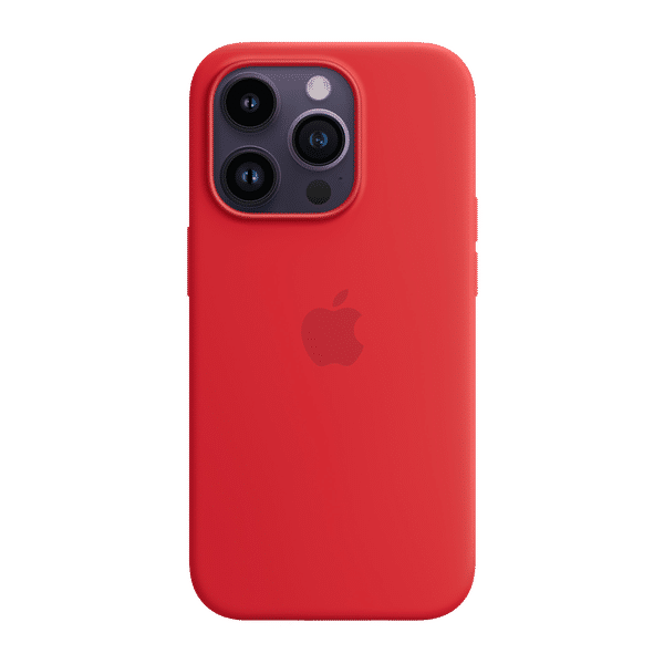 Apple Soft Silicone Back Cover for Apple iPhone 14 Pro (MagSafe Charging Support, (Product) Red)_1