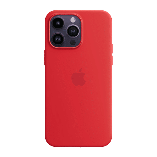 Apple Soft Silicone Back Cover for Apple iPhone 14 Pro Max (MagSafe Charging Support, (Product) Red)_1