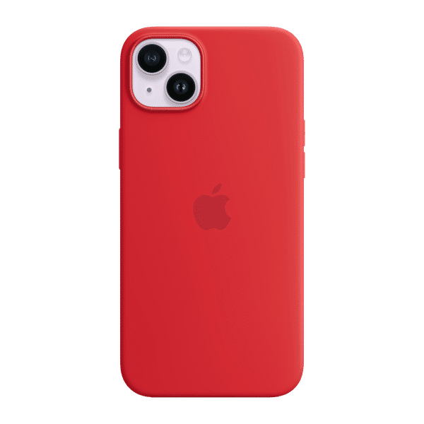 Apple Soft Silicone Back Cover for Apple iPhone 14 Plus (MagSafe Charging Support, (Product) Red)_1
