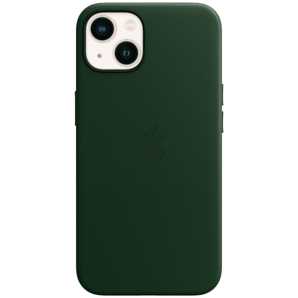 Apple Soft Leather Back Cover for Apple iPhone 13 Mini (Supports Wireless Charging, Sequoia Green)_1