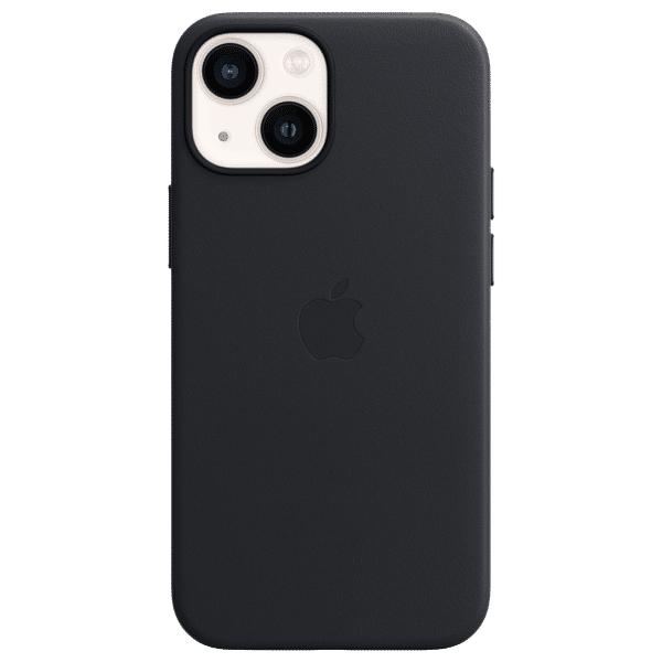 Apple Soft Leather Back Cover for Apple iPhone 13 Mini (Supports Wireless Charging, Midnight)_1