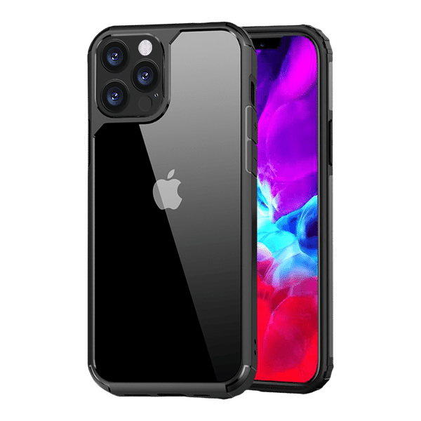GRIPP Defender Polycarbonate & TPU Back Cover for Apple iPhone 12, 12 Pro (Dual Layer Protection, Black)_1