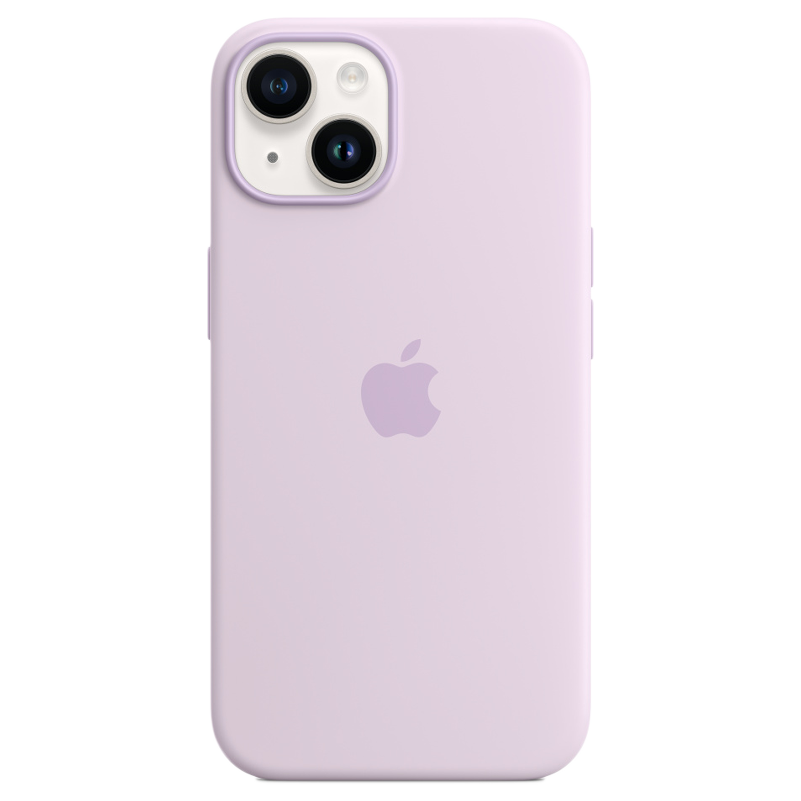 Apple Soft Silicone Back Cover for Apple iPhone 14 (MagSafe Charging Support, Lilac)