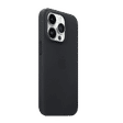 Apple Soft Leather Back Cover for Apple iPhone 14 Pro (MagSafe Charging Support, Midnight)_2