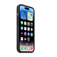 Apple Soft Leather Back Cover for Apple iPhone 14 Pro (MagSafe Charging Support, Midnight)_3