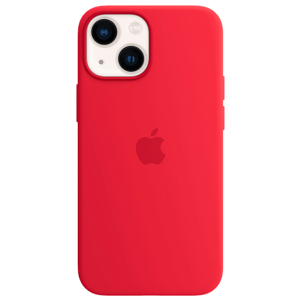 Apple Soft Silicone Back Cover for Apple iPhone 13 (Supports Wireless Charging, (Product) Red)_1
