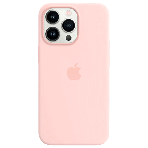 Apple Soft Silicone Back Cover for Apple iPhone 13 Pro Max (Supports Wireless Charging, Chalk Pink)_1