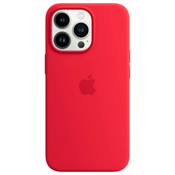 Apple Soft Silicone Back Cover for Apple iPhone 13 Pro Max (Supports Wireless Charging, (Product) Red)_1