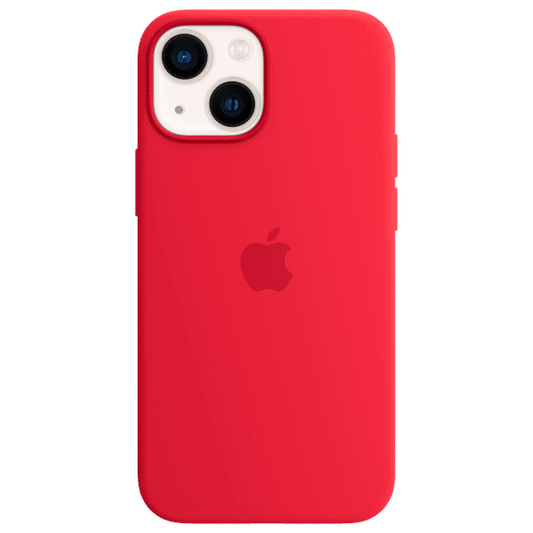 Apple Soft Silicone Back Cover for Apple iPhone 13 Mini (Supports Wireless Charging, (Product) Red)_1
