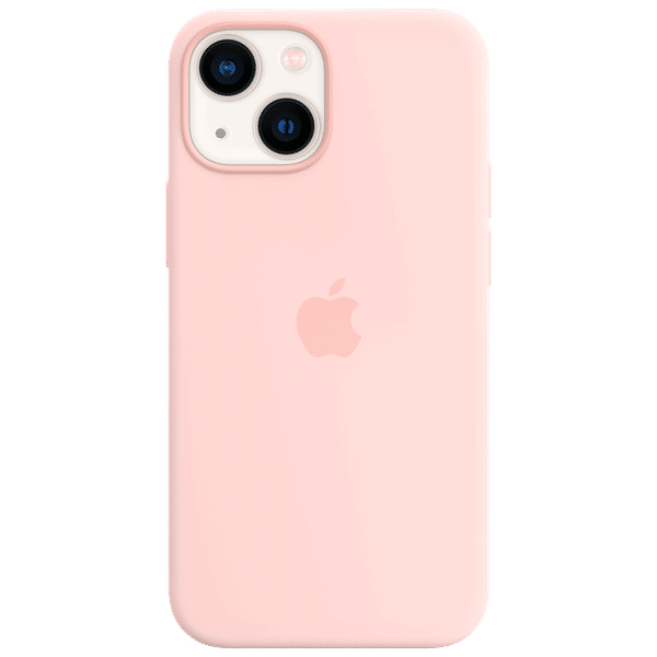Apple Soft Silicone Back Cover for Apple iPhone 13 Mini (Supports Wireless Charging, Chalk Pink)_1