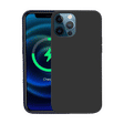 Vaku Soft Silicone & Microfiber Back Cover for Apple iPhone 12, 12 Pro (Supports Wireless Charging, Black)_1