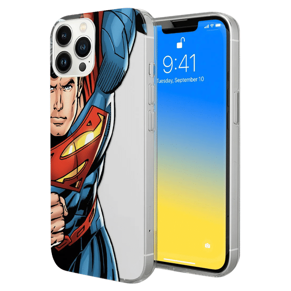 Macmerise Speed It Like Superman Silicone Back Cover for Apple iPhone 14 Pro (Supports Wireless Charging, Multi Color)_1