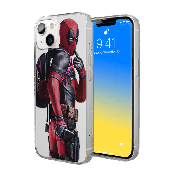 Macmerise Smart Ass Deadpool Silicone Back Cover for Apple iPhone 14 Plus (Supports Wireless Charging, Multi Color)_1