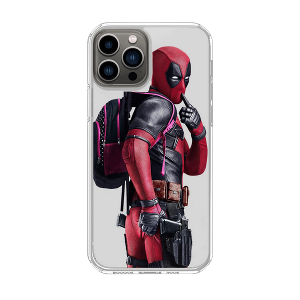 Macmerise Smart Ass Deadpool Silicone Back Cover for Apple iPhone 14 Pro Max (Supports Wireless Charging, Multi Color)_1