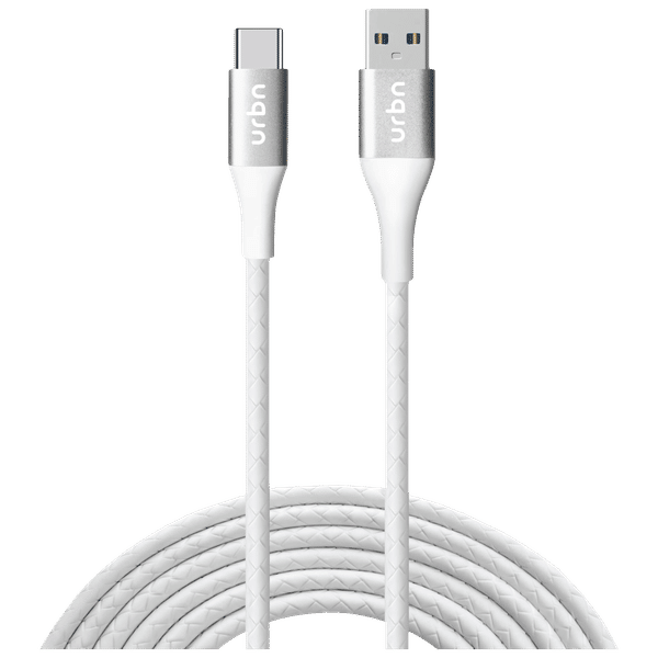 urbn Type A to Type C 3.9 Feet (1.2M) Cable (Tangle Free Design, White)_1