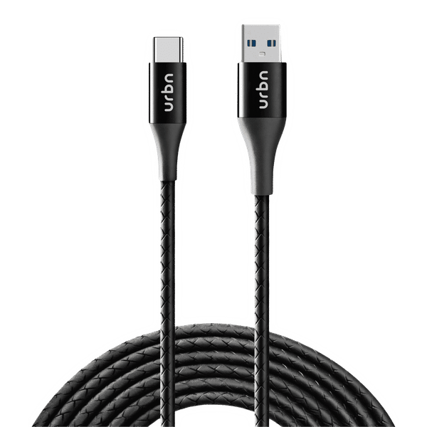 URBN Type A to Type C 3.9 Feet (1.2M) Cable (Tangle Free Design, Black)_1