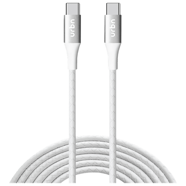 URBN Type C to Type C 3.9 Feet (1.2M) Cable (Tangle Free Design, White)_1