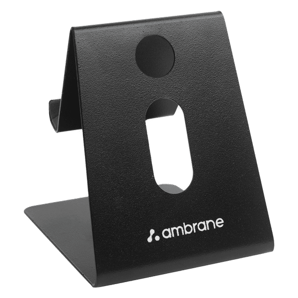 ambrane Anti Skid Holder For Mobiles (Multipurpose Stand, PopStand, Black)_1