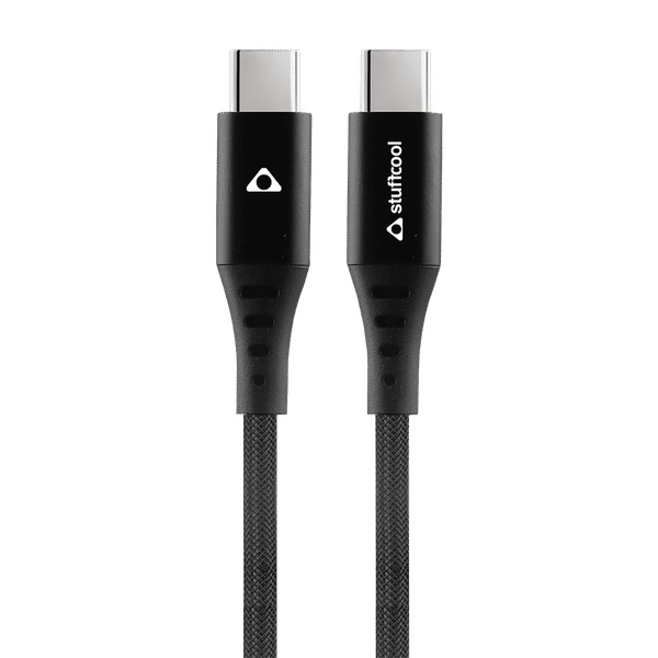 Stuffcool Veloce Type C to Type C 4.9 Feet (1.5M) Cable (Auto Detect IC, Black)_1